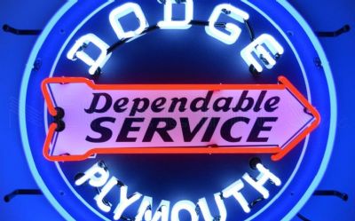 Photo of a 2024 Dodge/Plymouth Dependable Service Neon Sign for sale