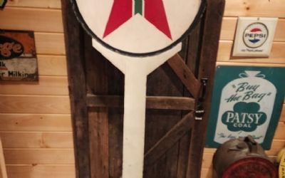 Photo of a Super Rare Texaco Sign With Banjo Pole Sign Super Rare Texaco Sign With Banjo Pole Sign for sale