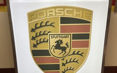 Photo of a Porsche Crest Sign Porsche Crest Sign for sale