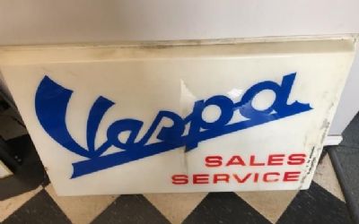 Photo of a Vespa Sales Service Sign Vespa Sales Service Sign for sale