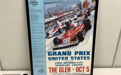 Photo of a Original 1974 United States Grand Prix Poster Original 1974 United States Grand Prix Poster for sale