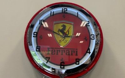 Photo of a Ferrari Neon Clock Ferrari Neon Clock for sale