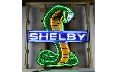 Photo of a Shelby Cobra Neon Sign In Shaped Steel Can Shelby Cobra Neon Sign In Shaped Steel Can for sale