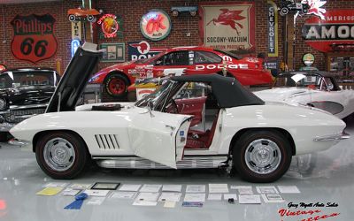 Photo of a 1967 Chevrolet Corvette Convertible Ermine White-Red 435HP, Top Flight “just In “ for sale