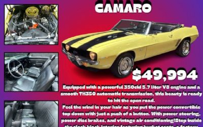 Photo of a 1969 Chevrolet Camaro 350CID 5.7 Liter Convertible for sale