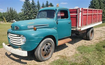 Photo of a 1950 Ford F5 Dually Truck With 13' Box With Hoist for sale